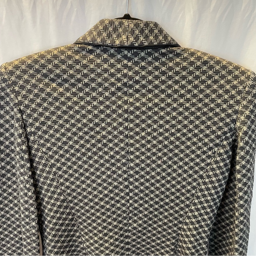 Armani Collezioni Blazer Size 8 Italy Clueless Geometric Office Preppy Academia - Picture 9 of 13